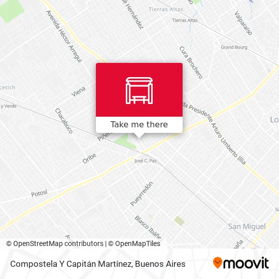 Compostela Y Capitán Martínez map