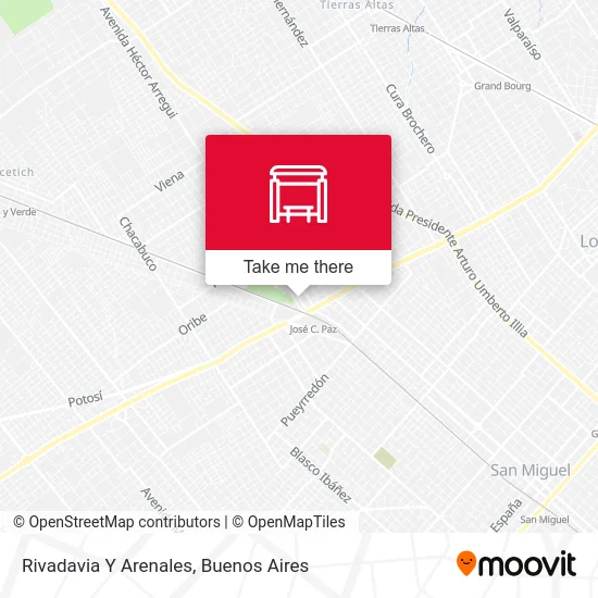 Rivadavia Y Arenales map