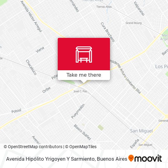 Avenida Hipólito Yrigoyen Y Sarmiento map