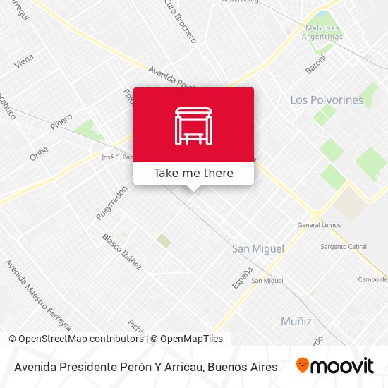 Mapa de Avenida Presidente Perón Y Arricau