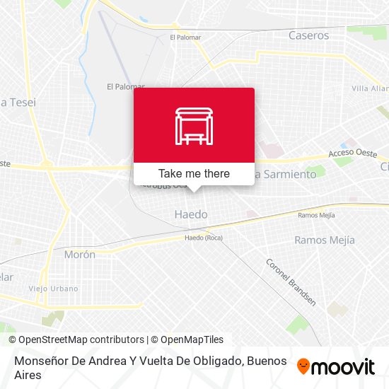 Monseñor De Andrea Y Vuelta De Obligado map