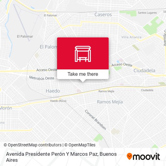 Mapa de Avenida Presidente Perón Y Marcos Paz