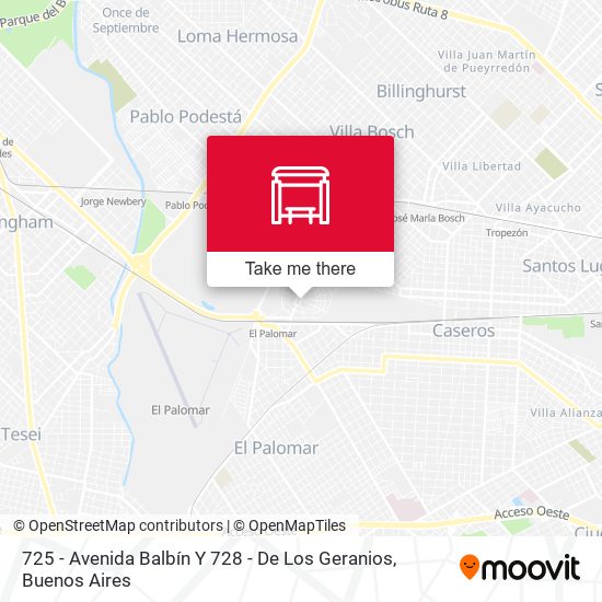 725 - Avenida Balbín Y 728 - De Los Geranios map