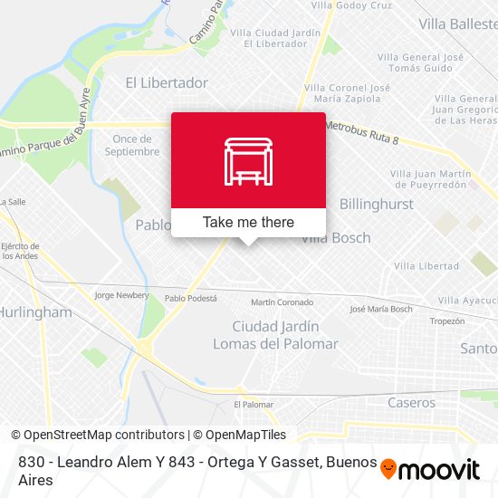 830 - Leandro Alem Y 843 - Ortega Y Gasset map