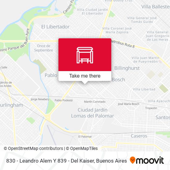 830 - Leandro Alem Y 839 - Del Kaiser map