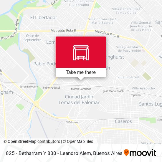 825 - Betharram Y 830 - Leandro Alem map