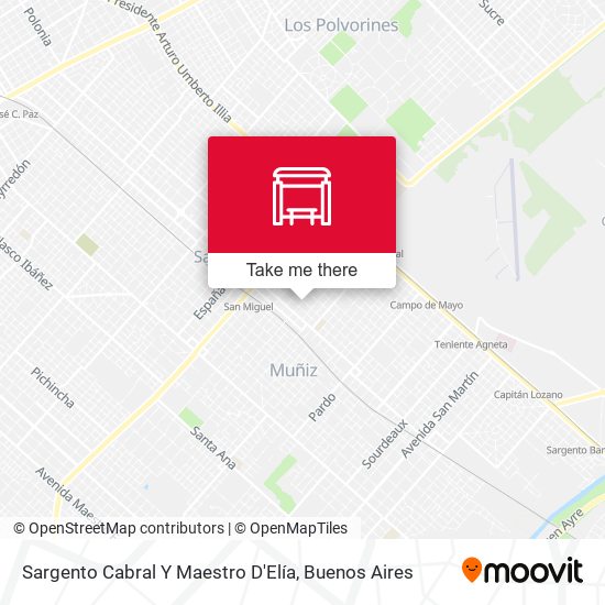 Sargento Cabral Y Maestro D'Elía map