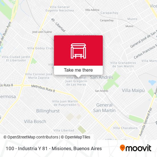 100 - Industria Y 81 - Misiones map