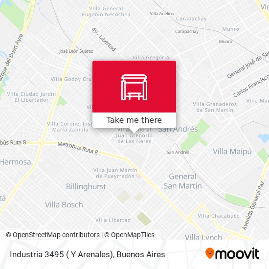 Industria 3495 ( Y Arenales) map