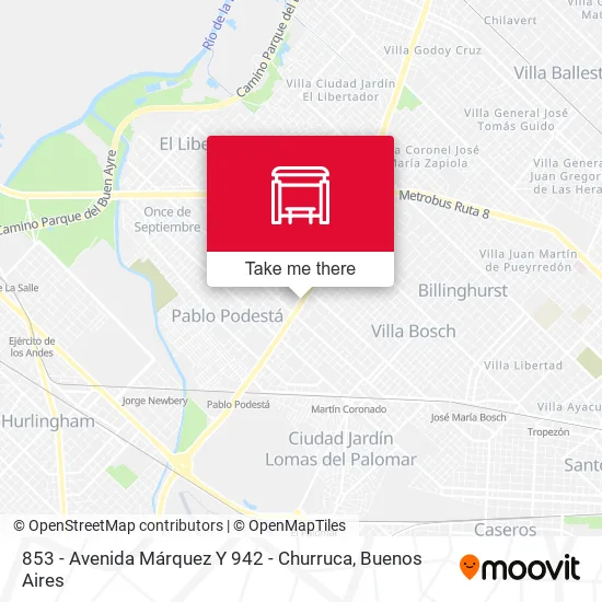 853 - Avenida Márquez Y 942 - Churruca map
