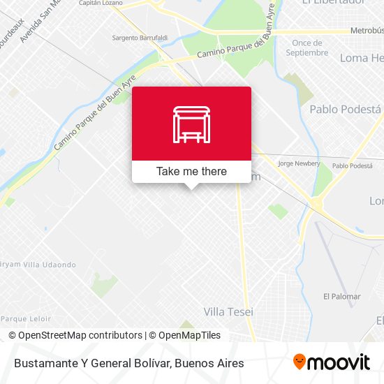 Bustamante Y General Bolívar map
