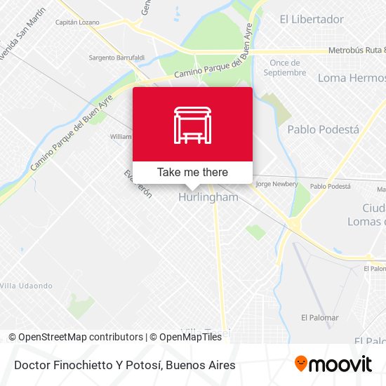 Doctor Finochietto Y Potosí map