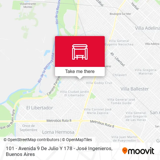 101 - Avenida 9 De Julio Y 178 - José Ingenieros map