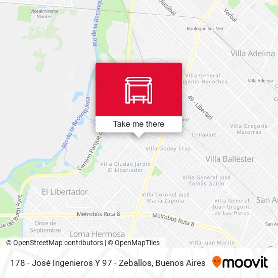 Mapa de 178 - José Ingenieros Y 97 - Zeballos