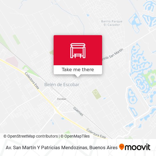 Av. San Martín Y Patricias Mendozinas map