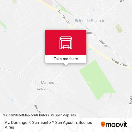 Av. Domingo F. Sarmiento Y San Agustín map