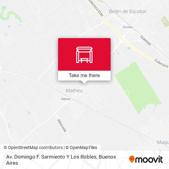 Av. Domingo F. Sarmiento Y Los Robles map