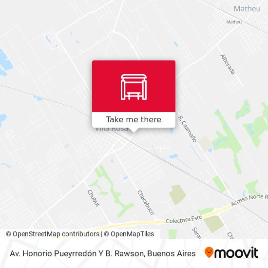 Av. Honorio Pueyrredón Y B. Rawson map