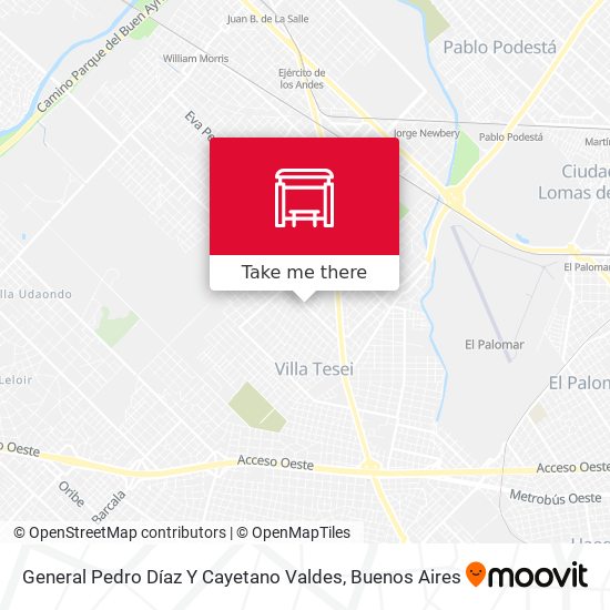General Pedro Díaz Y Cayetano Valdes map