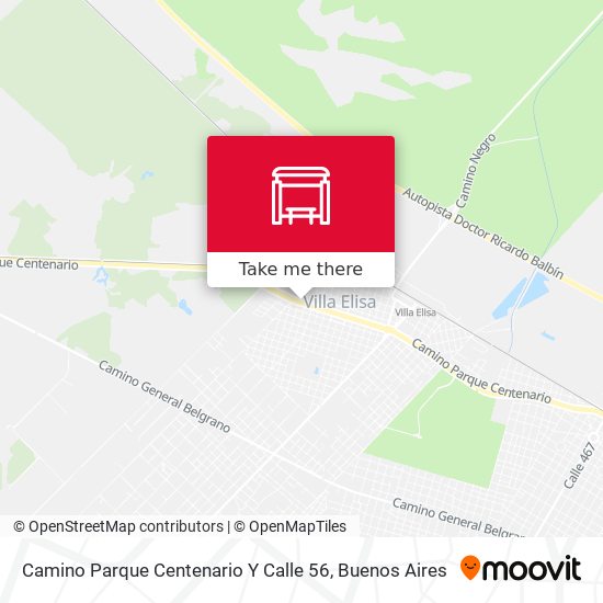 Mapa de Camino Parque Centenario Y Calle 56