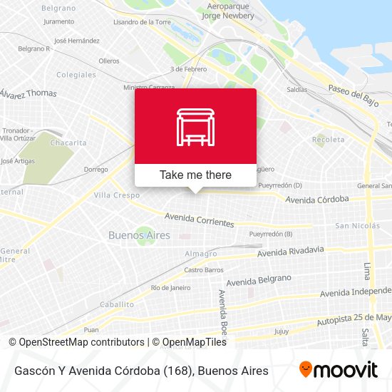 Mapa de Gascón Y Avenida Córdoba (168)
