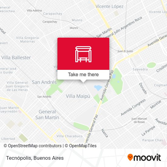 Tecnópolis map