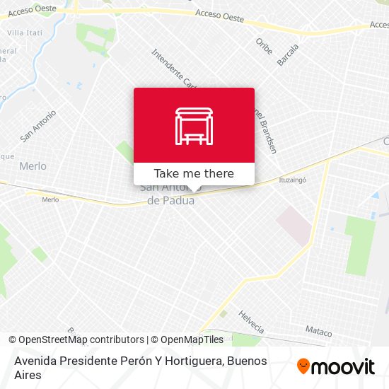Avenida Presidente Perón Y Hortiguera map