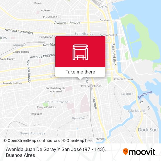 Avenida Juan De Garay Y San José (97 - 143) map