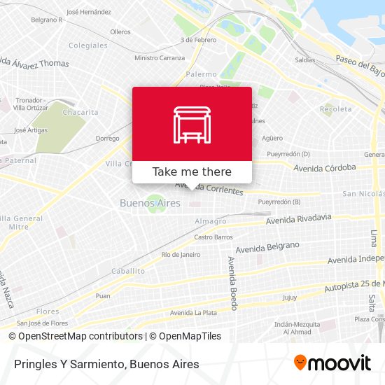 Pringles Y Sarmiento map