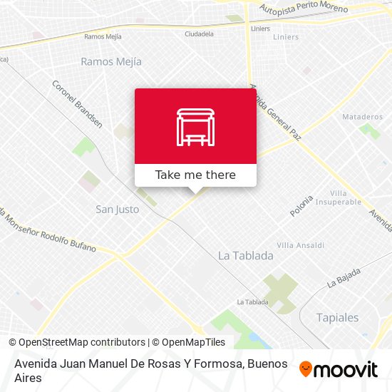 Avenida Juan Manuel De Rosas Y Formosa map