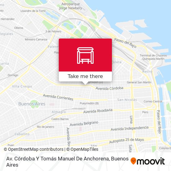 Av. Córdoba Y Tomás Manuel De Anchorena map