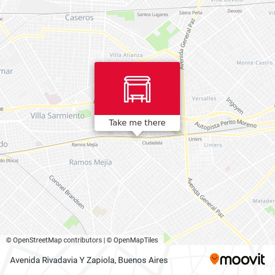 Avenida Rivadavia Y Zapiola map