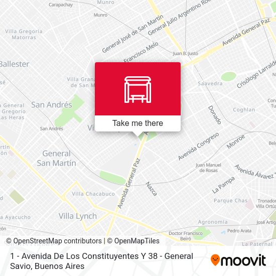 Mapa de 1 - Avenida De Los Constituyentes Y 38 - General Savio