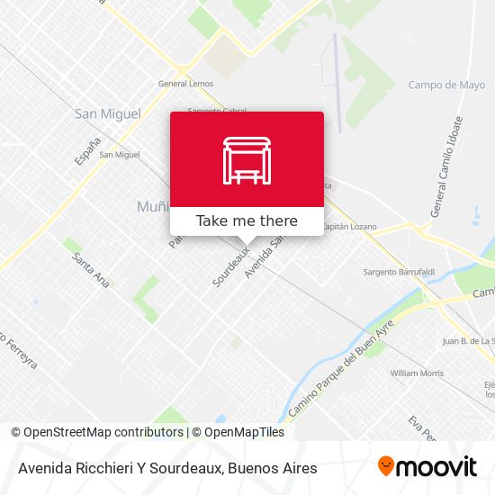 Avenida Ricchieri Y Sourdeaux map