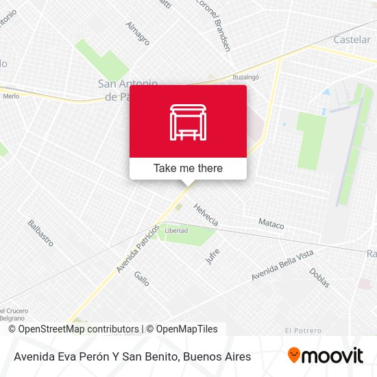 Avenida Eva Perón Y San Benito map