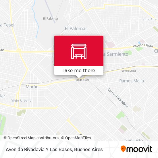 Mapa de Avenida Rivadavia Y Las Bases