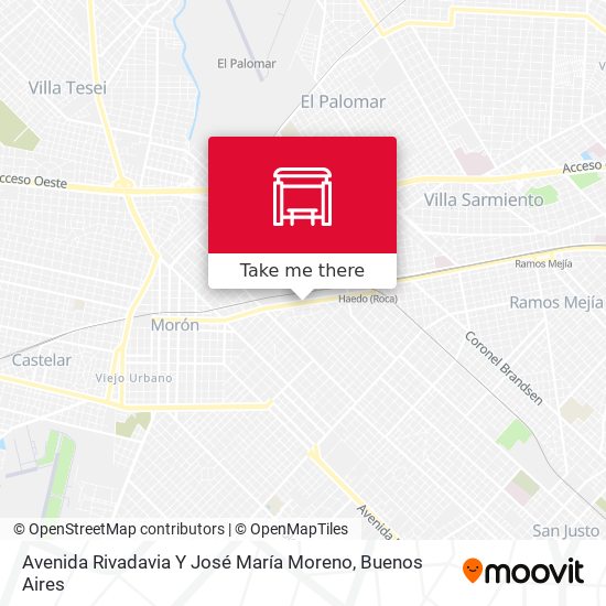 Avenida Rivadavia Y José María Moreno map