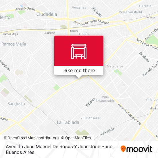 Avenida Juan Manuel De Rosas Y Juan José Paso map