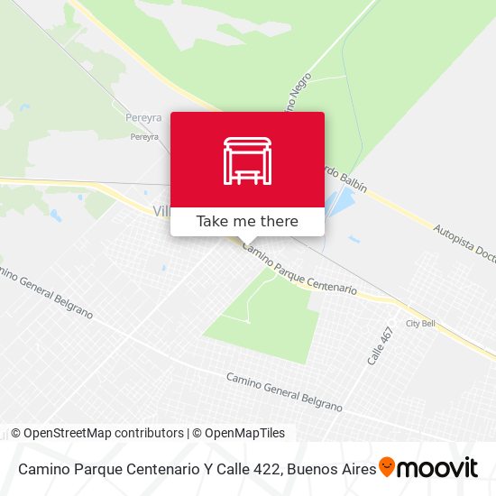 Camino Parque Centenario Y Calle 422 map
