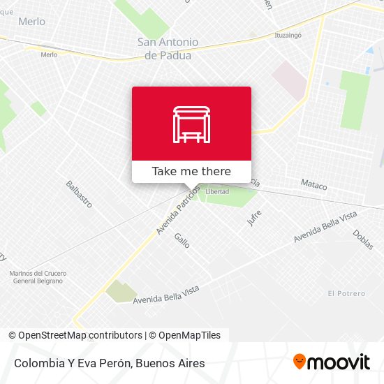 Colombia Y Eva Perón map