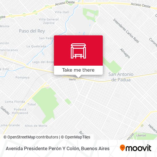 Avenida Presidente Perón Y Colón map