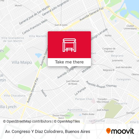 Av. Congreso Y Díaz Colodrero map