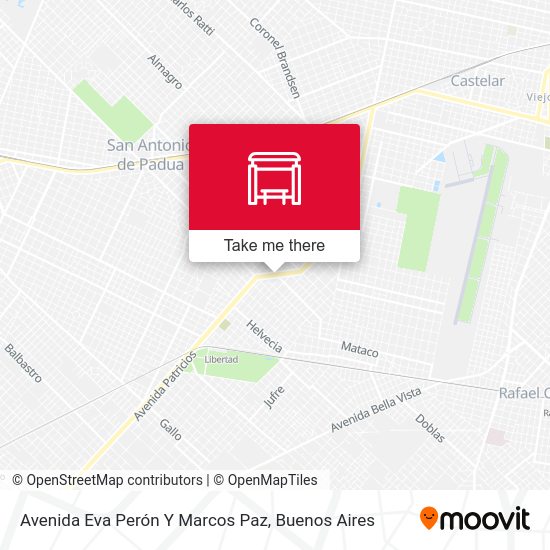 Avenida Eva Perón Y Marcos Paz map