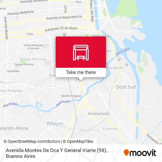 Mapa de Avenida Montes De Oca Y General Iriarte (98)