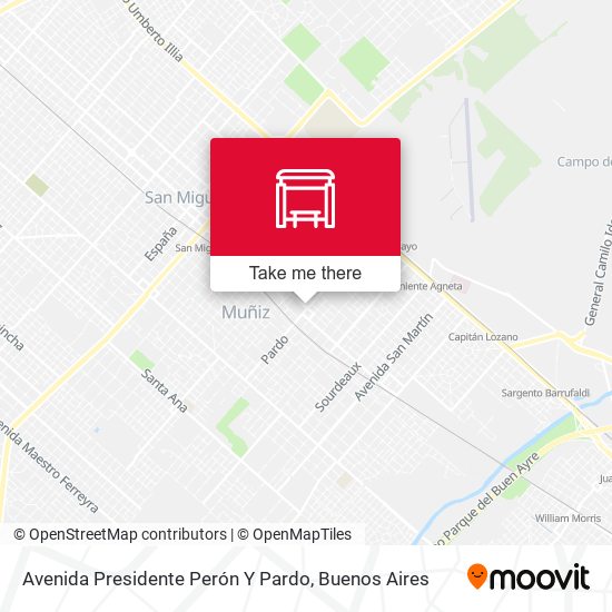 Mapa de Avenida Presidente Perón Y Pardo