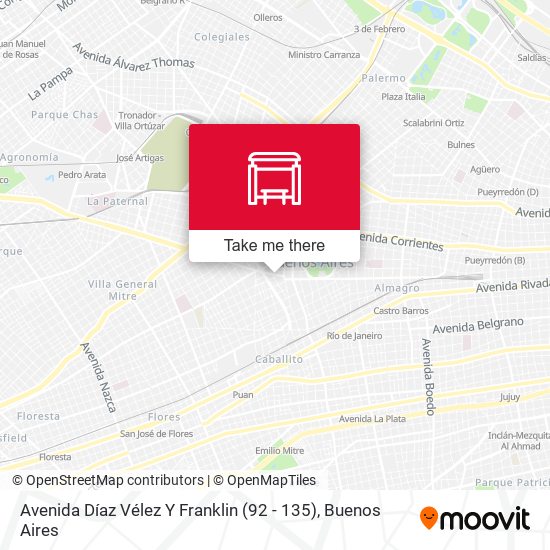 Avenida Díaz Vélez Y Franklin (92 - 135) map