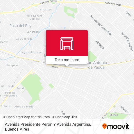 Mapa de Avenida Presidente Perón Y Avenida Argentina