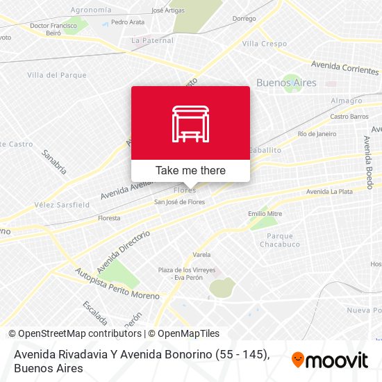 Avenida Rivadavia Y Avenida Bonorino (55 - 145) map