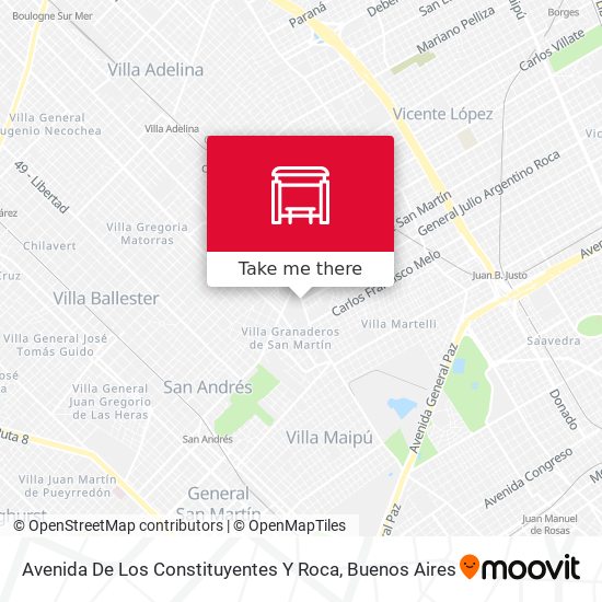 Mapa de Avenida De Los Constituyentes Y Roca