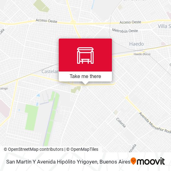 San Martín Y Avenida Hipólito Yrigoyen map